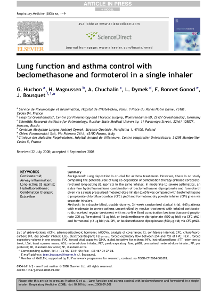 Lung function and asthma control